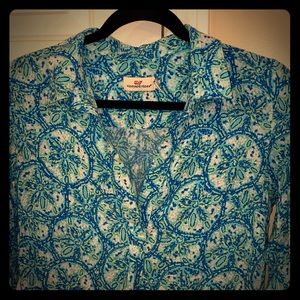 🐳Vineyard Vines Blue Green Swim Cover-up Size M🐳